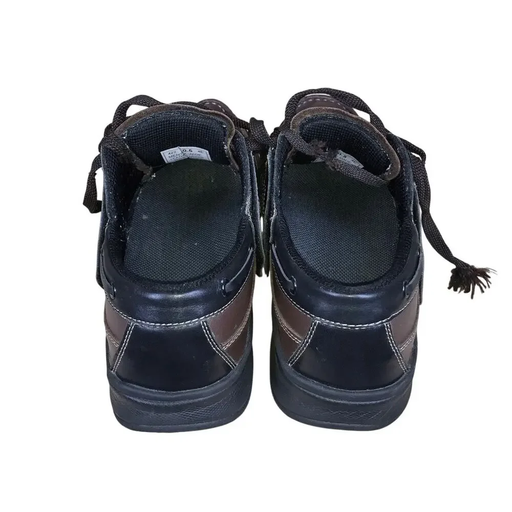 Orthofeet 422 Baton Rouge Boat Shoes Men’s 10.5 4E Brown Leather Orthopedic HTF